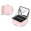 Smart LED Cosmetic Case with Mirror Travel Makeup Bag Large Capacity Female Beautician Skincare Product Makeup Case for Women